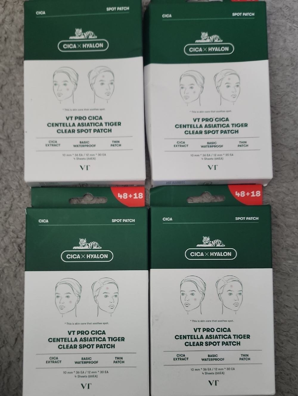 VT PRO CICA Centella Asiatica Tiger Clear Spot Patch - Green & White